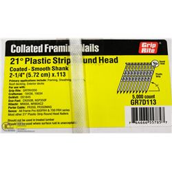 CASE OF GRIP RITE COLLATED FRAMING NAILS