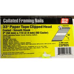 CASE OF GRIP RITE COLLATED FRAMING NAILS