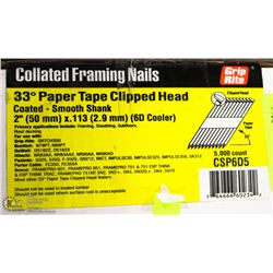 CASE OF GRIP RITE COLLATED FRAMING NAILS