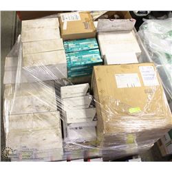 PALLET OF ASSORTED FACEMASKS, LATEX GLOVES,