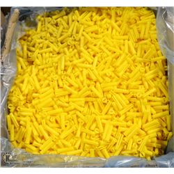 CASE OF YELLOW 8-10 PLASTIC PLUGS