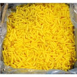 CASE OF YELLOW 8-10 PLASTIC PLUGS