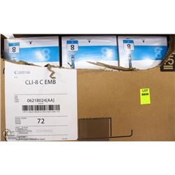 CASE OF CANON INK CARTRIDGES CIL-8 CYAN