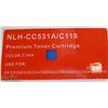 Image 1 : PREMIUM TONER CARTRIDGE NLH-CC531A/C118 CYAN