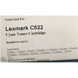PREMIUM TONER CARTRIDGE FOR LEXMARK C522 CYAN