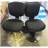 Image 1 : 2  BLACK CLOTH SWIVEL CHAIRS (HEAVY-DUTY BASE)