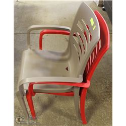 PAIR OF PLASTIC OUTDOOR/PATIO CHAIRS