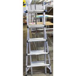 MASTERCRAFT 5 FT ALUMINUM MULTI-POSITIONAL LADDER