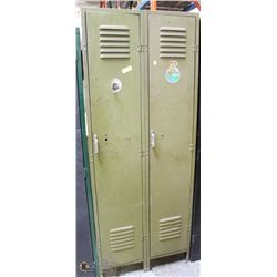 PAIR OF METAL LOCKERS 29" X 18" X 76"