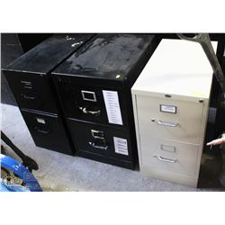 LOT OF THREE 2-DRAWER FILING CABINETS