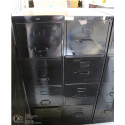 PAIR OF METAL 4-DRAWER FILING CABINETS