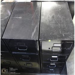 PAIR OF METAL 4-DRAWER FILING CABINETS