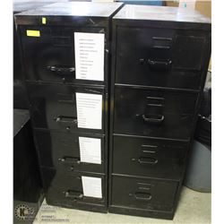 PAIR OF METAL 4-DRAWER FILING CABINETS