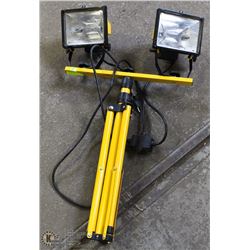 DUAL METAL HALIDE WORK LAMP ON TRIPOD STAND