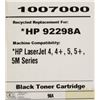Image 1 : HIGH RESOLUTION TONER HP 92298A BLACK