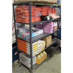 5 TIER METAL ROLLING CART 48" X 21" X 63"