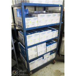 5 TIER METAL ROLLING CART 36" X 24" X 62"