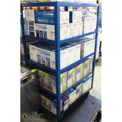 5 TIER METAL ROLLING CART 36" X 24" X 62"