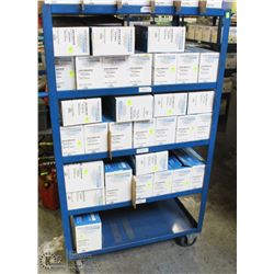 5 TIER METAL ROLLING CART 36" X 24" X 62"