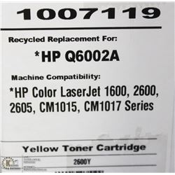 HIGH RESOLUTION TONER HP Q6002A YELLOW