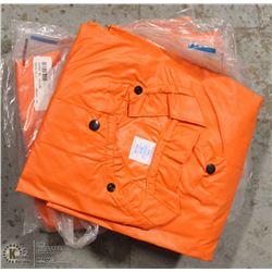 LOT OF 5 ORANGE FLAME RESISTANT JACKETS SIZE MED.