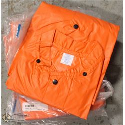 LOT OF 5 ORANGE FLAME RESISTANT JACKETS SIZE MED.