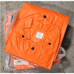 LOT OF 5 ORANGE FLAME RESISTANT JACKETS SIZE MED.