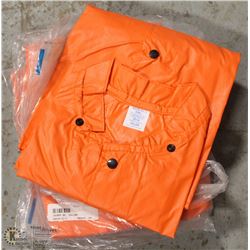 LOT OF 5 ORANGE FLAME RESISTANT JACKETS SIZE MED.