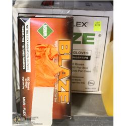 CASE OF MICROFLEX BLAZE NITRILE GLOVES SIZE MEDIUM