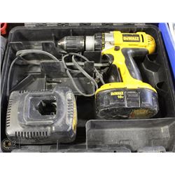 DEWALT 18V 1/2" CORDLESS DRILL WITH CHARGER AND