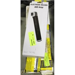 LOT OF WELDING ELECTRODES AND ELECTRODE HOLDER
