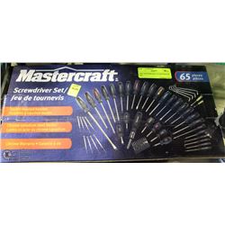 65PC MASTERCRAFT SCREWDRIVER SET.