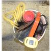 Image 1 : PAIL WITH BOARD BENDER, MEASURING TAPE AND MORE