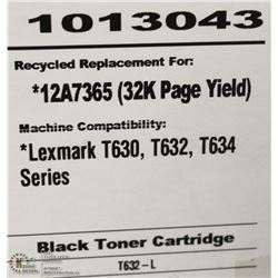 HIGH RESOLUTION TONER LEXMARK 12A7365 BLACK