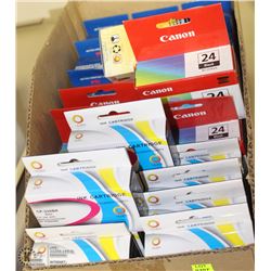BOX OF ASSORTED CANON REPLACEMENT INK