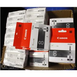BOX OF CANON 8 REPLACEMENT INK