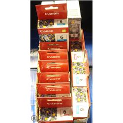BOX OF CANON 6 REPLACEMENT INK