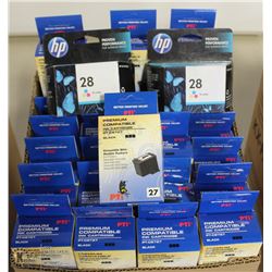 BOX OF HP 27 AND 28 REPLACEMENT INK
