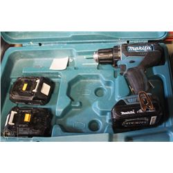 MAKITA 18V 1/2" CORDLESS DRILL WITH 3 BATTERIES