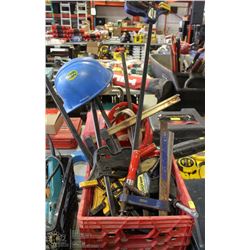 CRATE OF ASSORTED CLAMPS