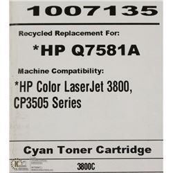 HIGH RESOLUTION TONER HP Q7581A CYAN