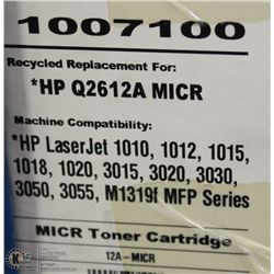 HIGH RESOLUTION TONER HP Q2612A MICR
