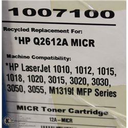 HIGH RESOLUTION TONER HP Q2612A MICR