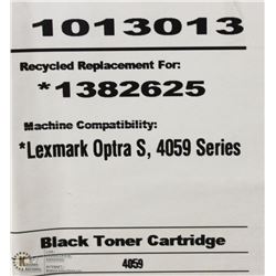 HIGH RESOLUTION TONER LEXMARK 1382625 BLACK