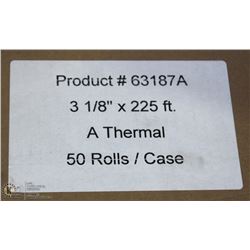 CASE OF 3-1/8" x 225 FT THERMAL PAPER ROLLS