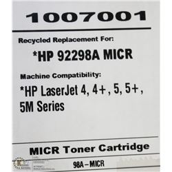 HIGH RESOLUTION TONER HP 92298A MICR