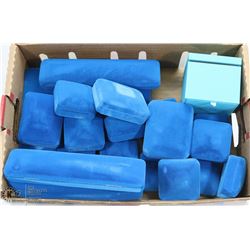 FLAT OF BIRKS JEWELLERY, RING & WATCH BOXES.