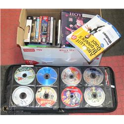 BOX OF OVER 100 ASSORTED COMPUTER GAMES.