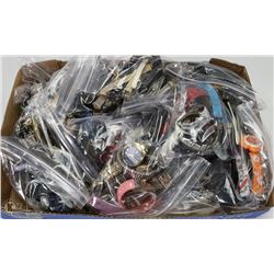 FLAT OF ASSORTED WATCHES -MOST FOR PARTS OR REPAIR