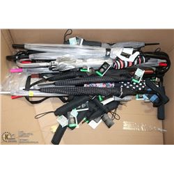 LARGE LOT OF ASSORTED BRAND NEW UMBRELLAS